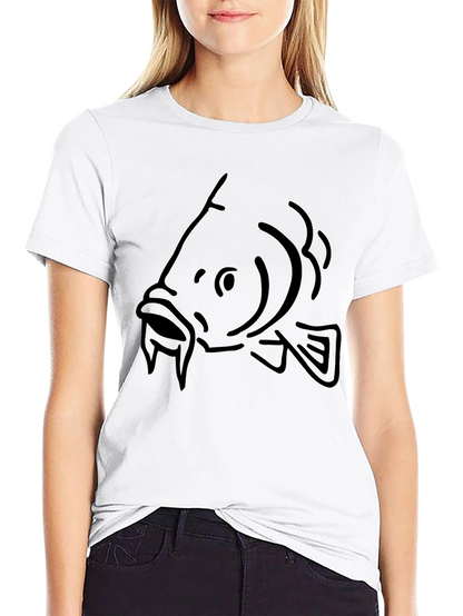 Carp Outline Black T-Shirt