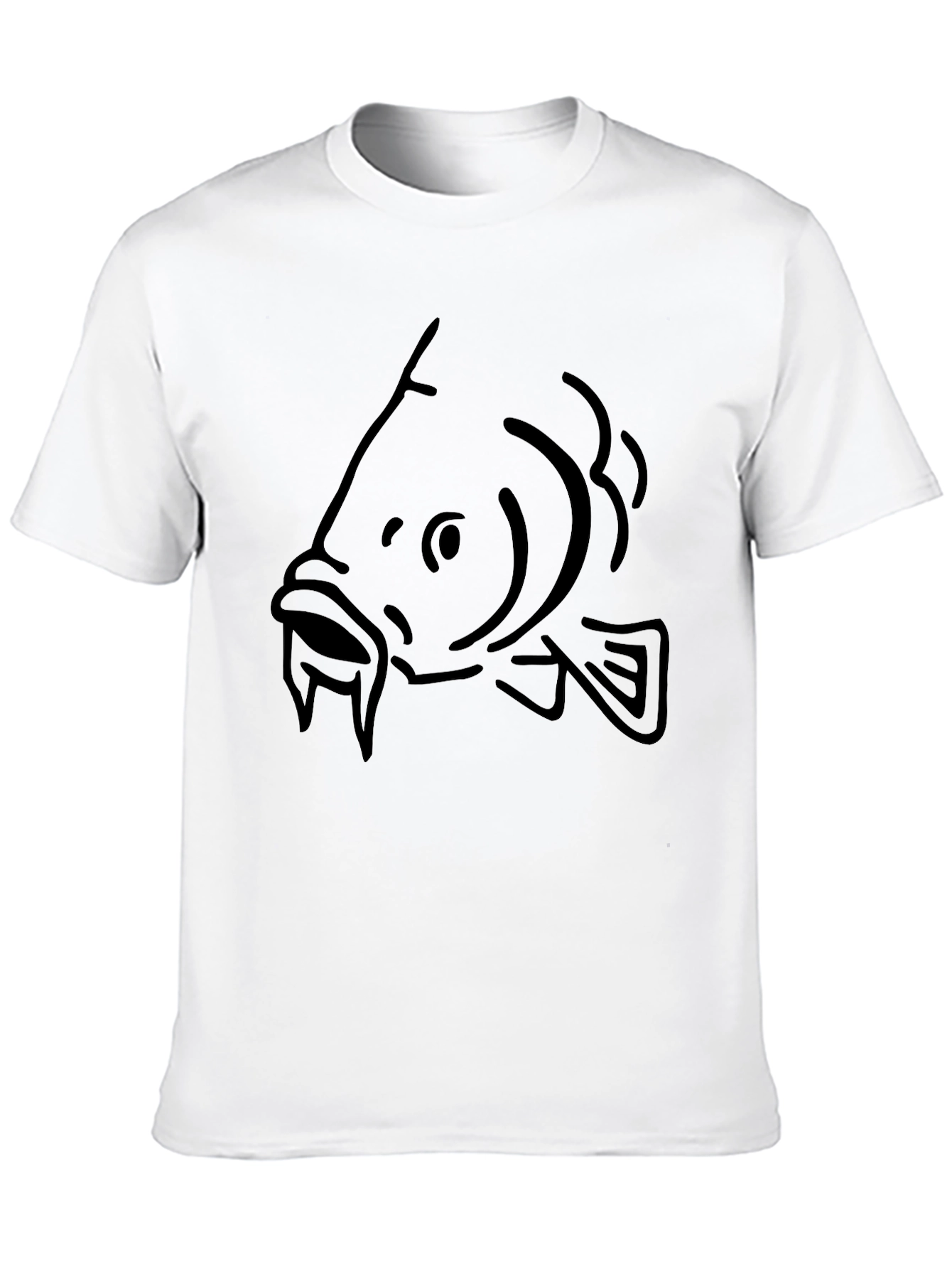 Carp Outline Black T-Shirt
