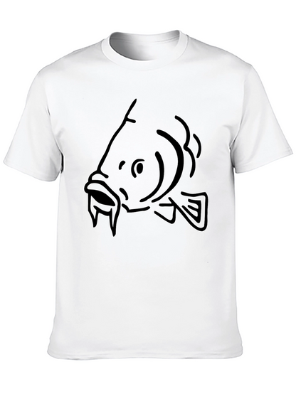 Carp Outline Black T-Shirt