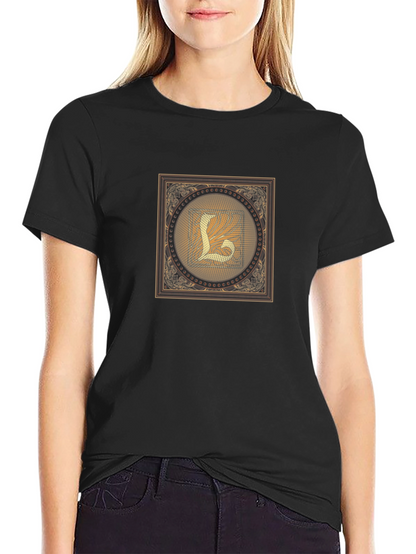 Ornate Letter L Graphic T-Shirt