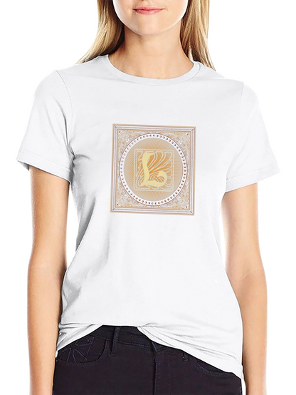 Ornate Letter L Graphic T-Shirt