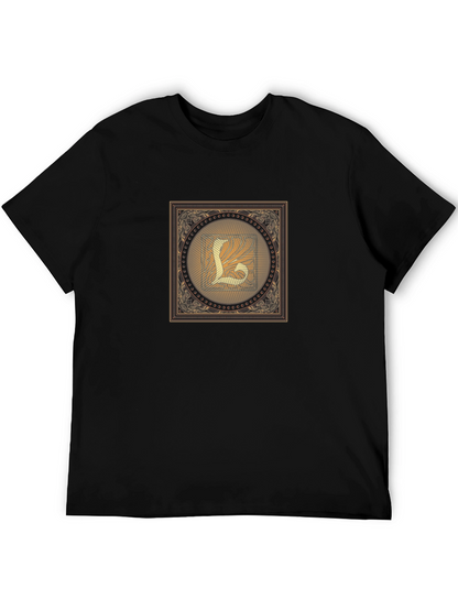Ornate Letter L Graphic T-Shirt