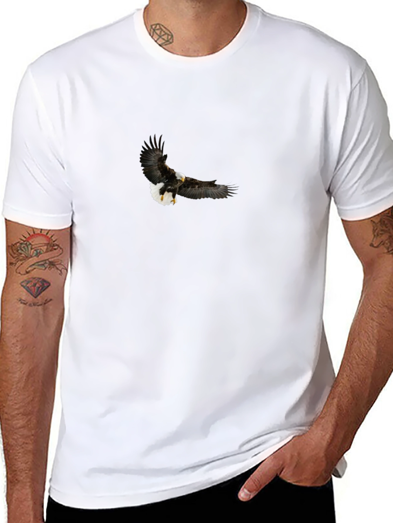 Bald Eagle Graphic Black T-Shirt