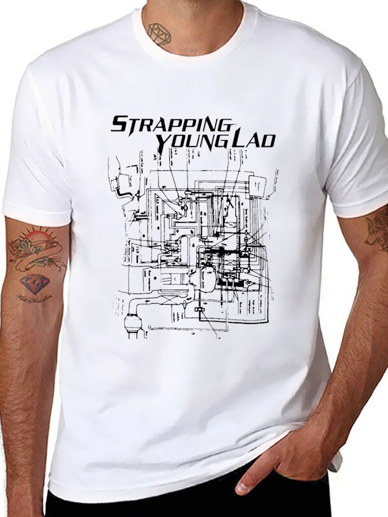Strapping Young Lad Black Graphic Tee