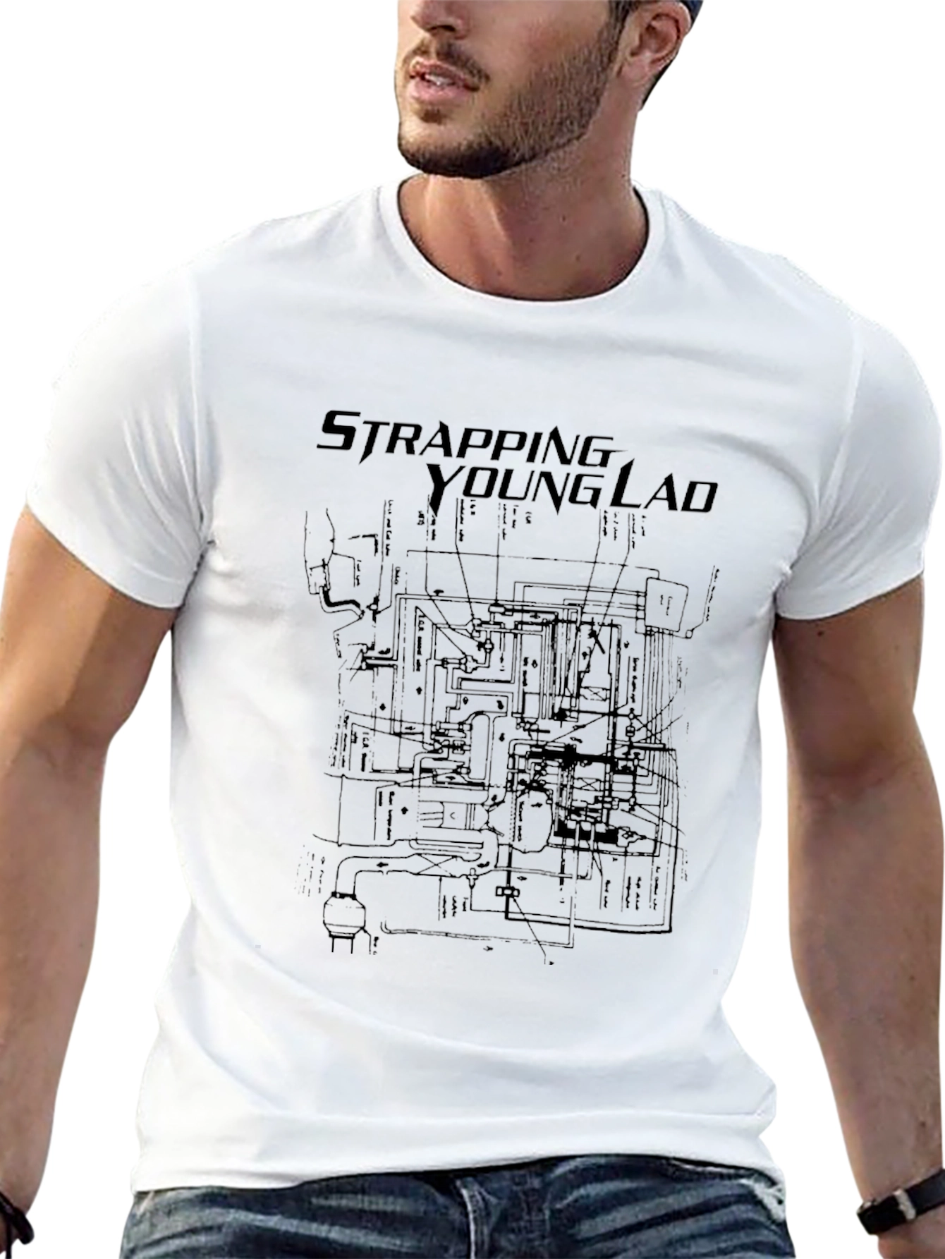Strapping Young Lad Black Graphic Tee