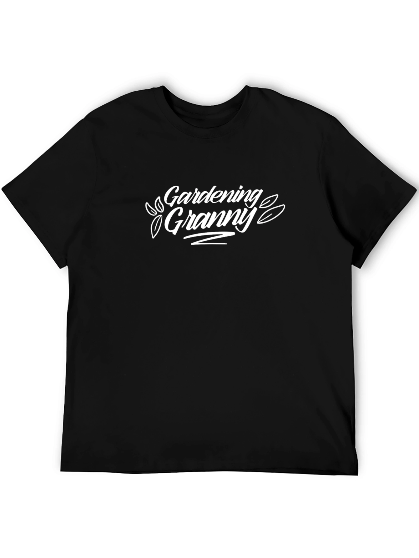 Gardening Granny T-Shirt - Black Cotton Tee