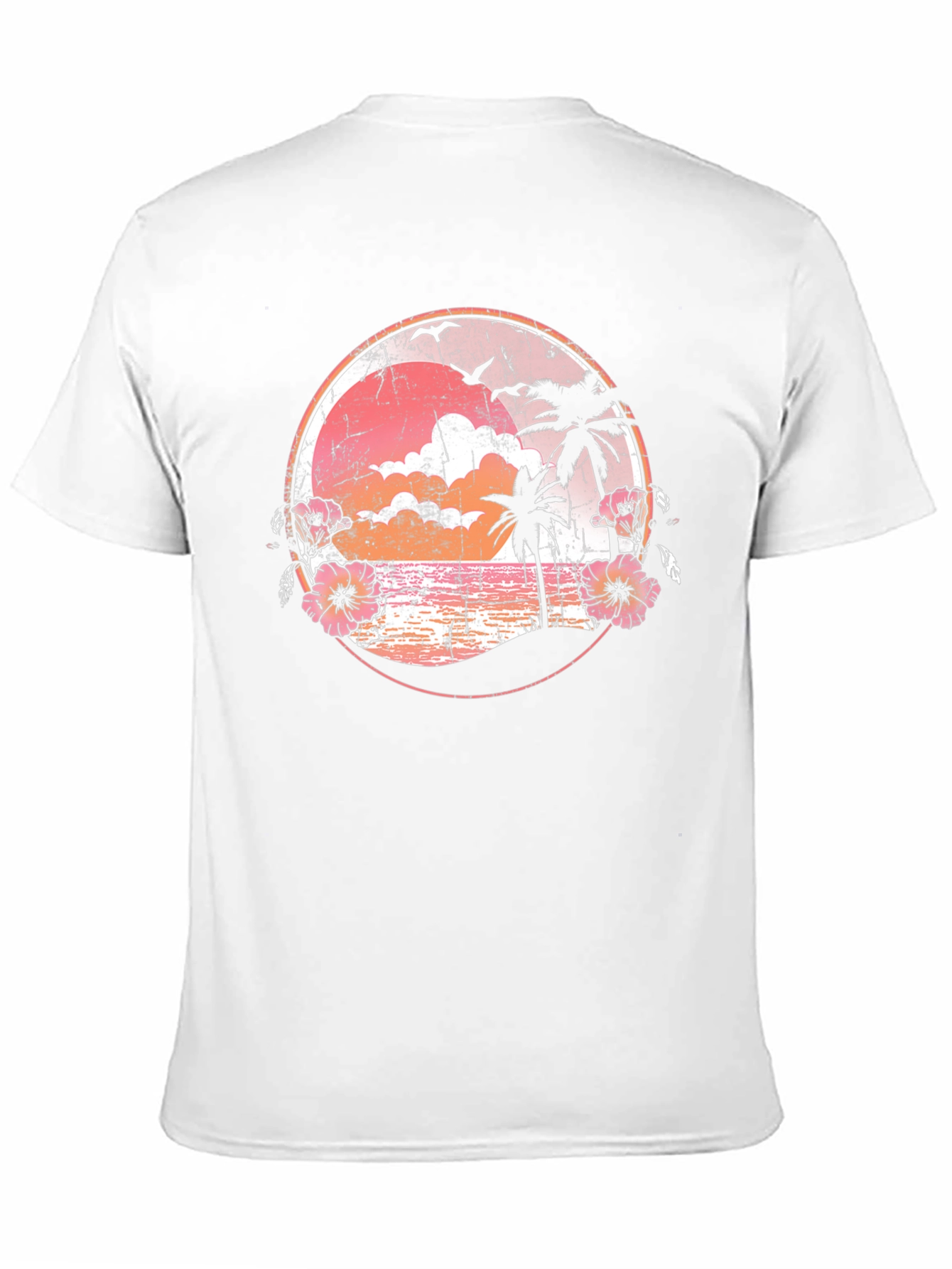 Retro Sunset Palm Tree Graphic Tee