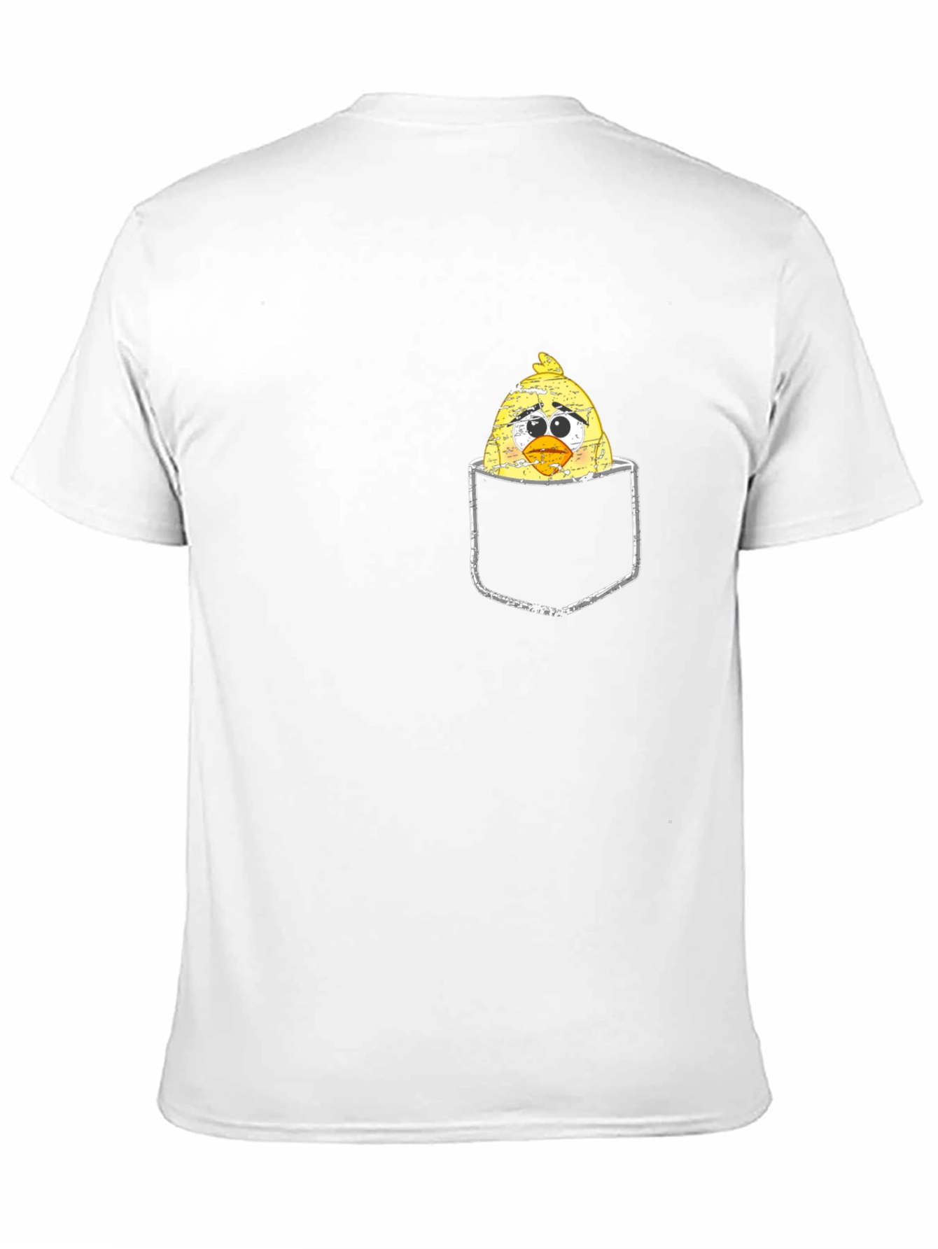 Sad Chick in Pocket Graphic T-Shirt