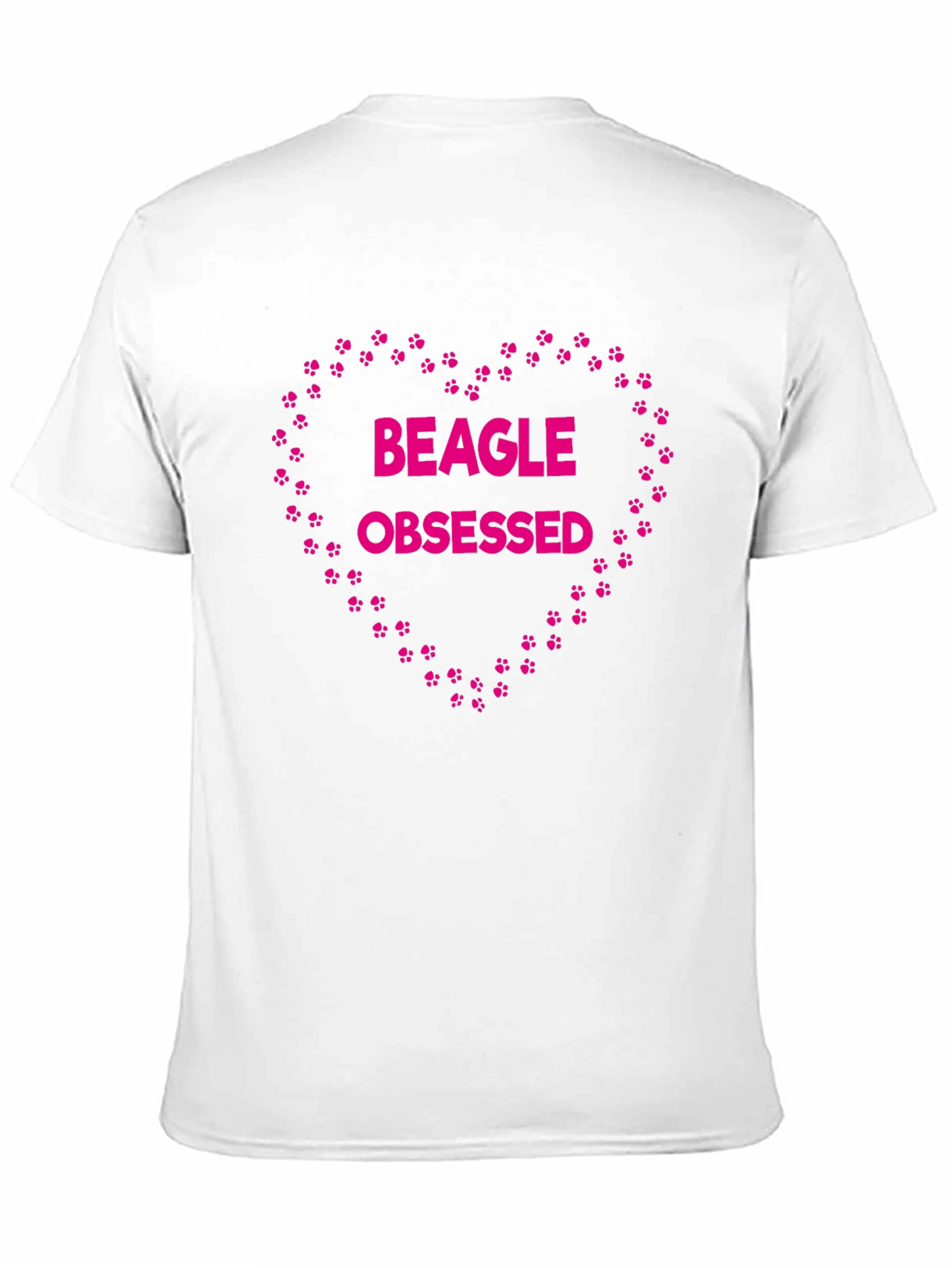 Beagle Obsessed Heart Paw Print T-Shirt