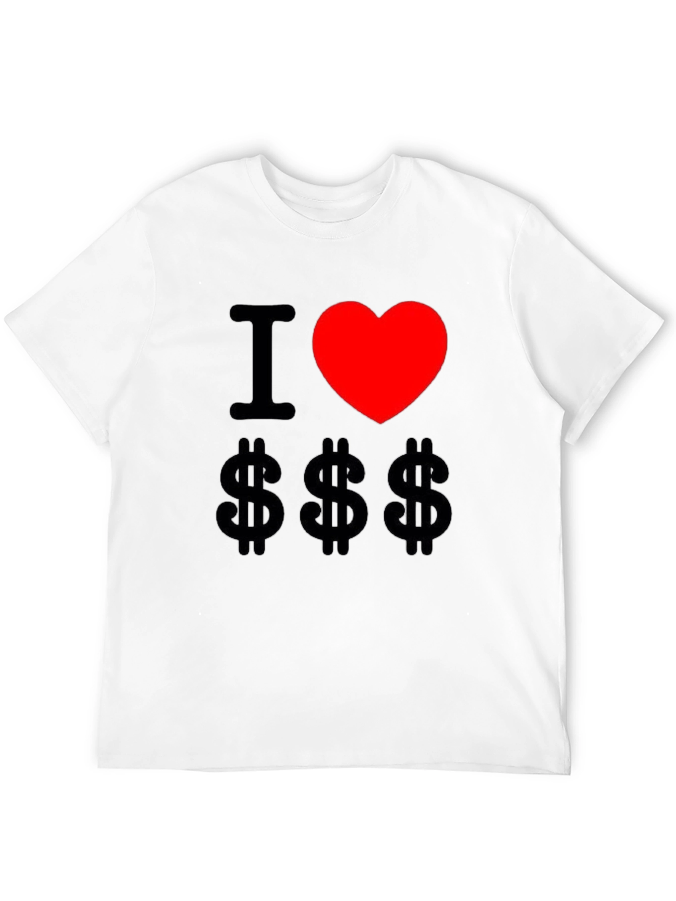 I Love Money Graphic Tee - Black Cotton T-Shirt