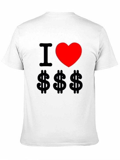 I Love Money Graphic Tee - Black Cotton T-Shirt
