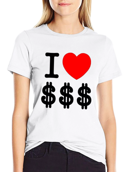 I Love Money Graphic Tee - Black Cotton T-Shirt