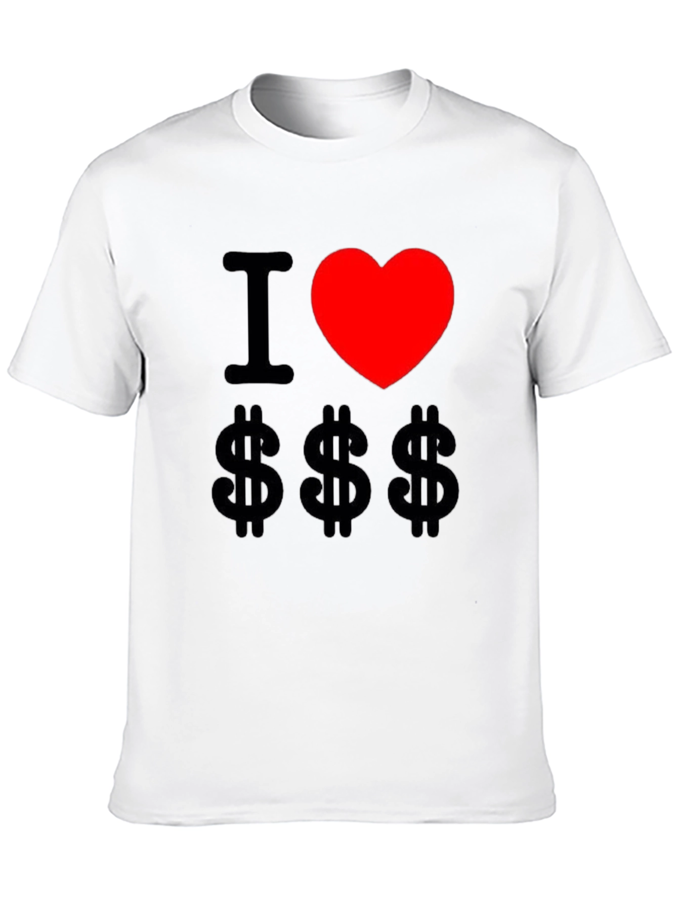 I Love Money Graphic Tee - Black Cotton T-Shirt