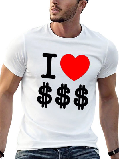 I Love Money Graphic Tee - Black Cotton T-Shirt