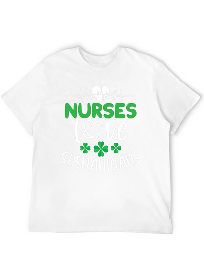 Nurses Love Shenanigans St. Patricks Day Graphic Tee