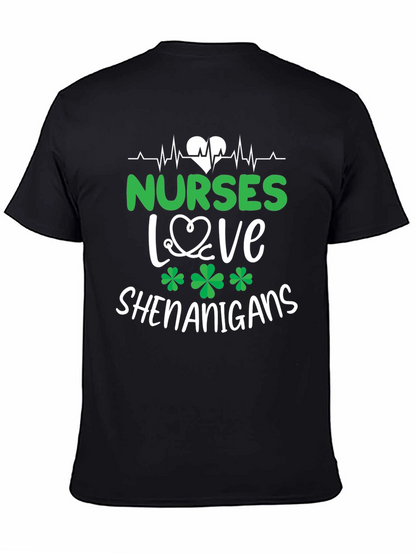 Nurses Love Shenanigans St. Patricks Day Graphic Tee
