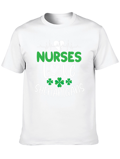 Nurses Love Shenanigans St. Patricks Day Graphic Tee