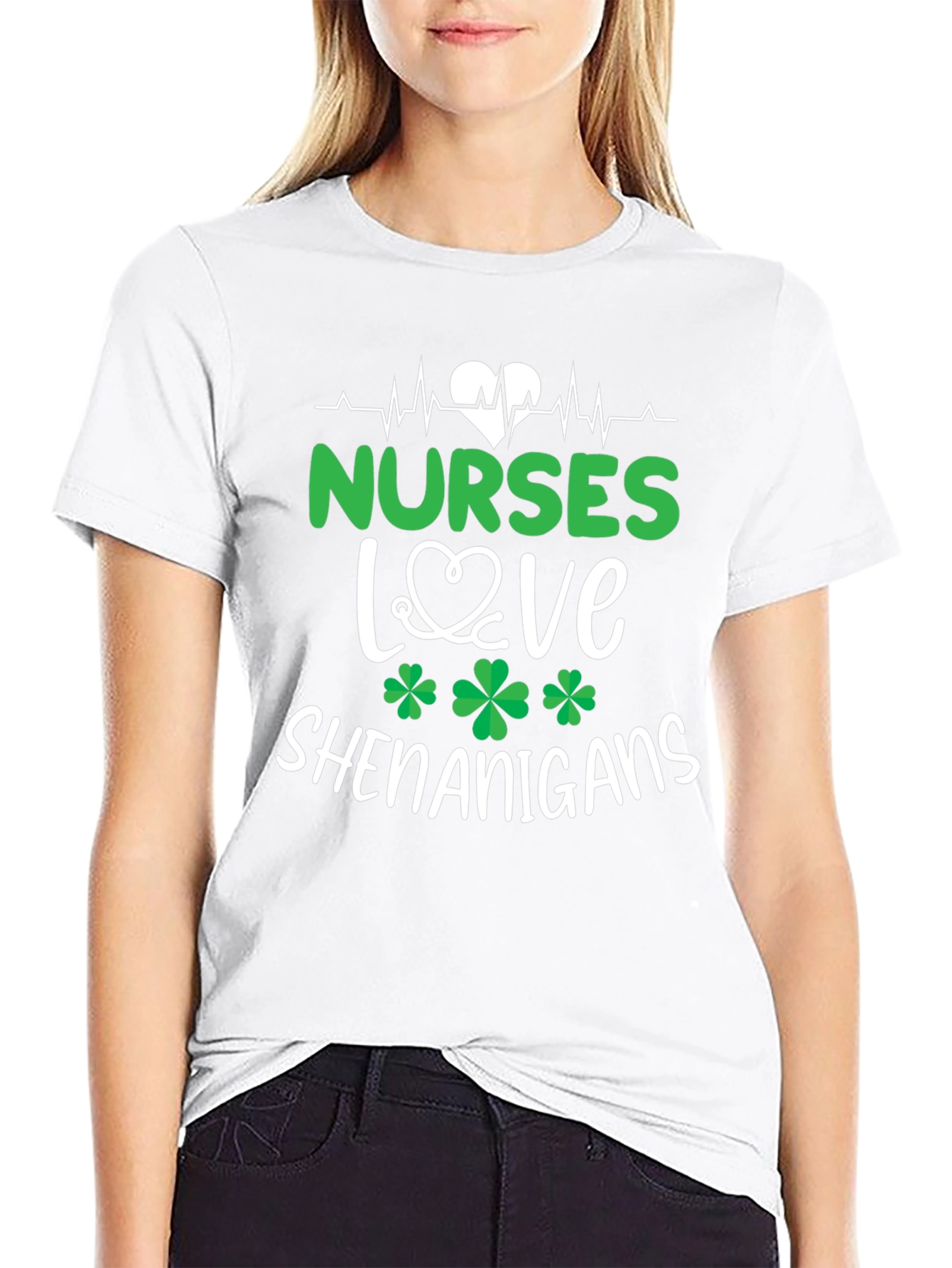Nurses Love Shenanigans St. Patricks Day Graphic Tee