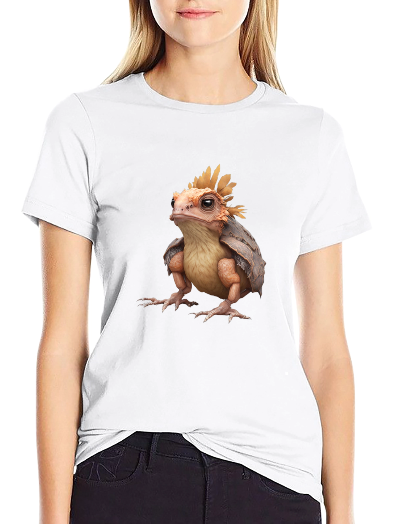 Frog-Turtle Creature Black T-Shirt