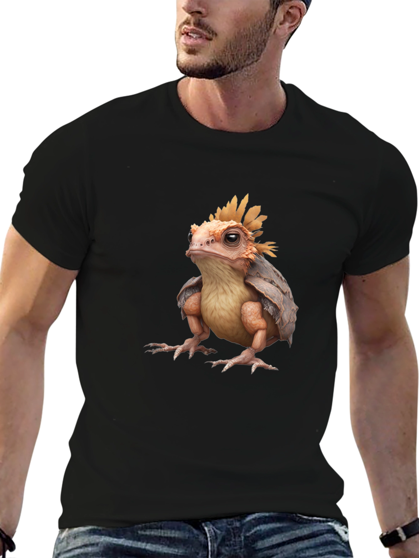 Frog-Turtle Creature Black T-Shirt
