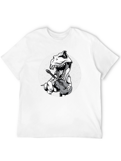 Dino Guitarist Graphic Tee - Black T-Shirt