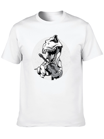 Dino Guitarist Graphic Tee - Black T-Shirt