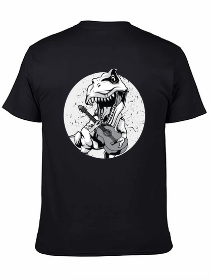 Dino Guitarist Graphic Tee - Black T-Shirt