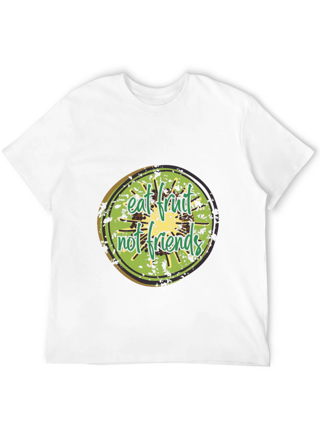 Eat Fruit Not Friends Graphic Tee - Black