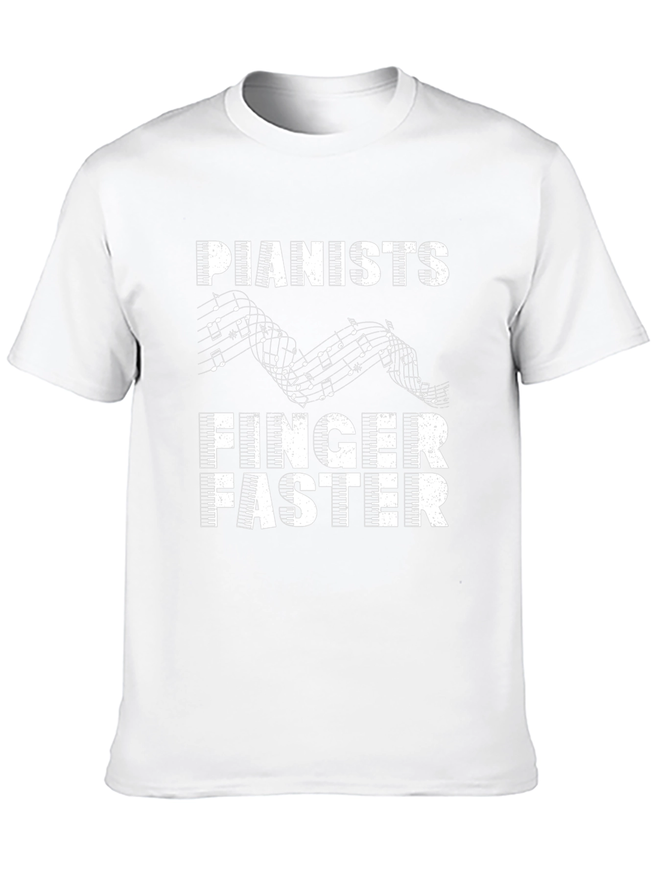Pianists Finger Faster Graphic Tee - Music Lover Shirt