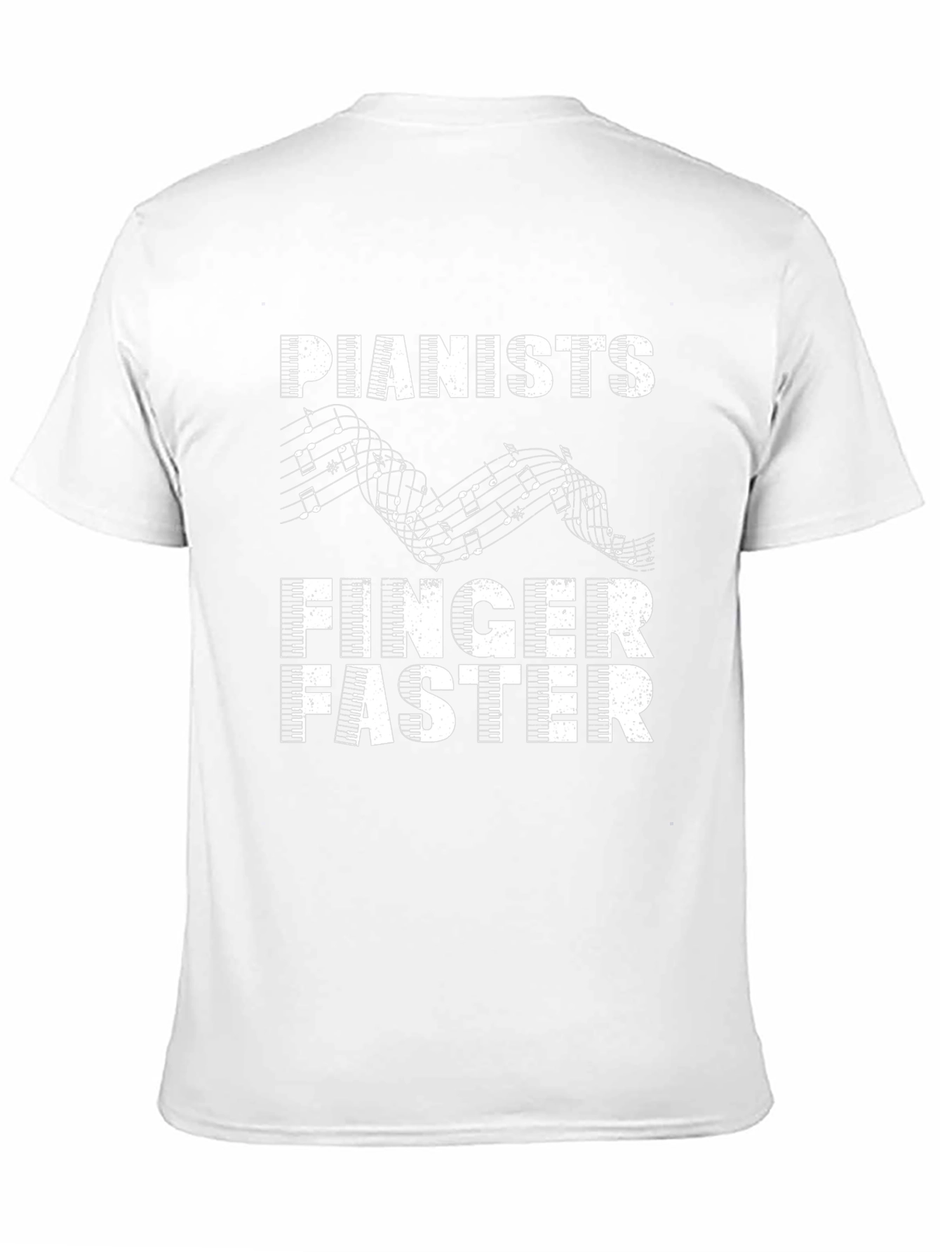 Pianists Finger Faster Graphic Tee - Music Lover Shirt