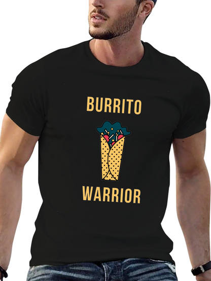 Burrito Warrior Graphic T-Shirt - Black Cotton Tee