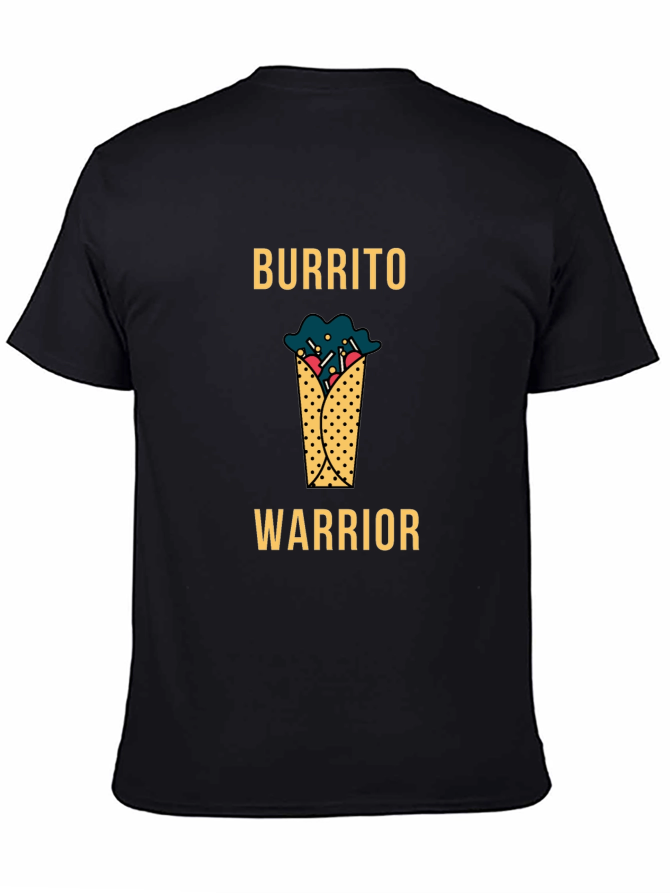 Burrito Warrior Graphic T-Shirt - Black Cotton Tee