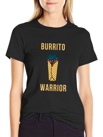 Burrito Warrior Graphic T-Shirt - Black Cotton Tee