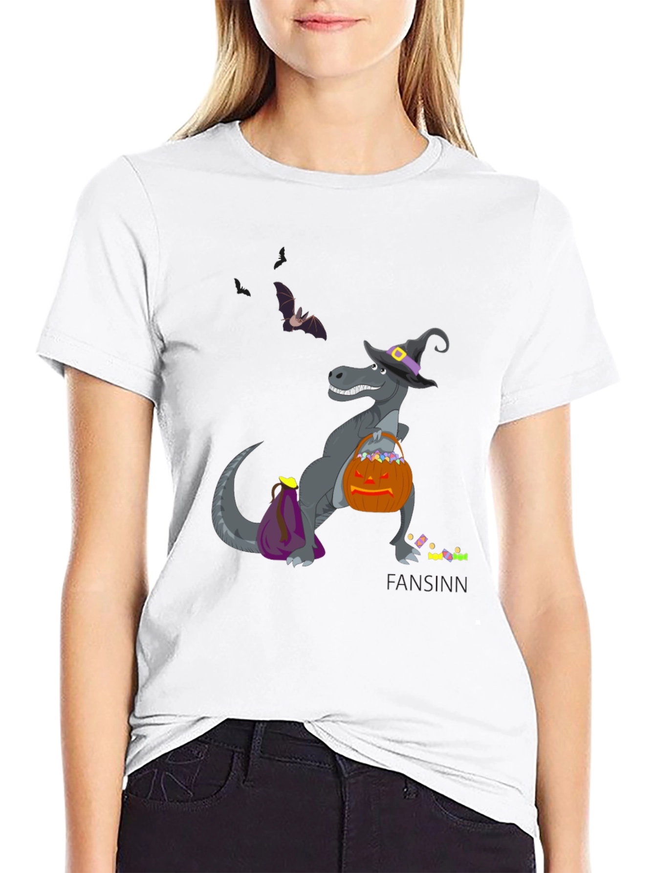Halloween Dino T-Shirt - Trick or Treat Fun