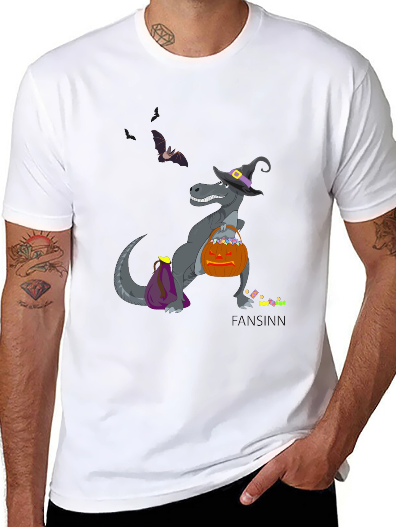 Halloween Dino T-Shirt - Trick or Treat Fun