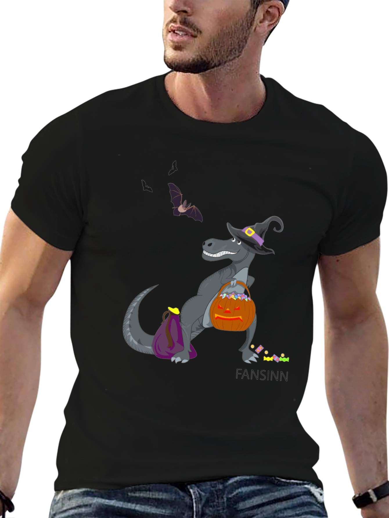 Halloween Dino T-Shirt - Trick or Treat Fun