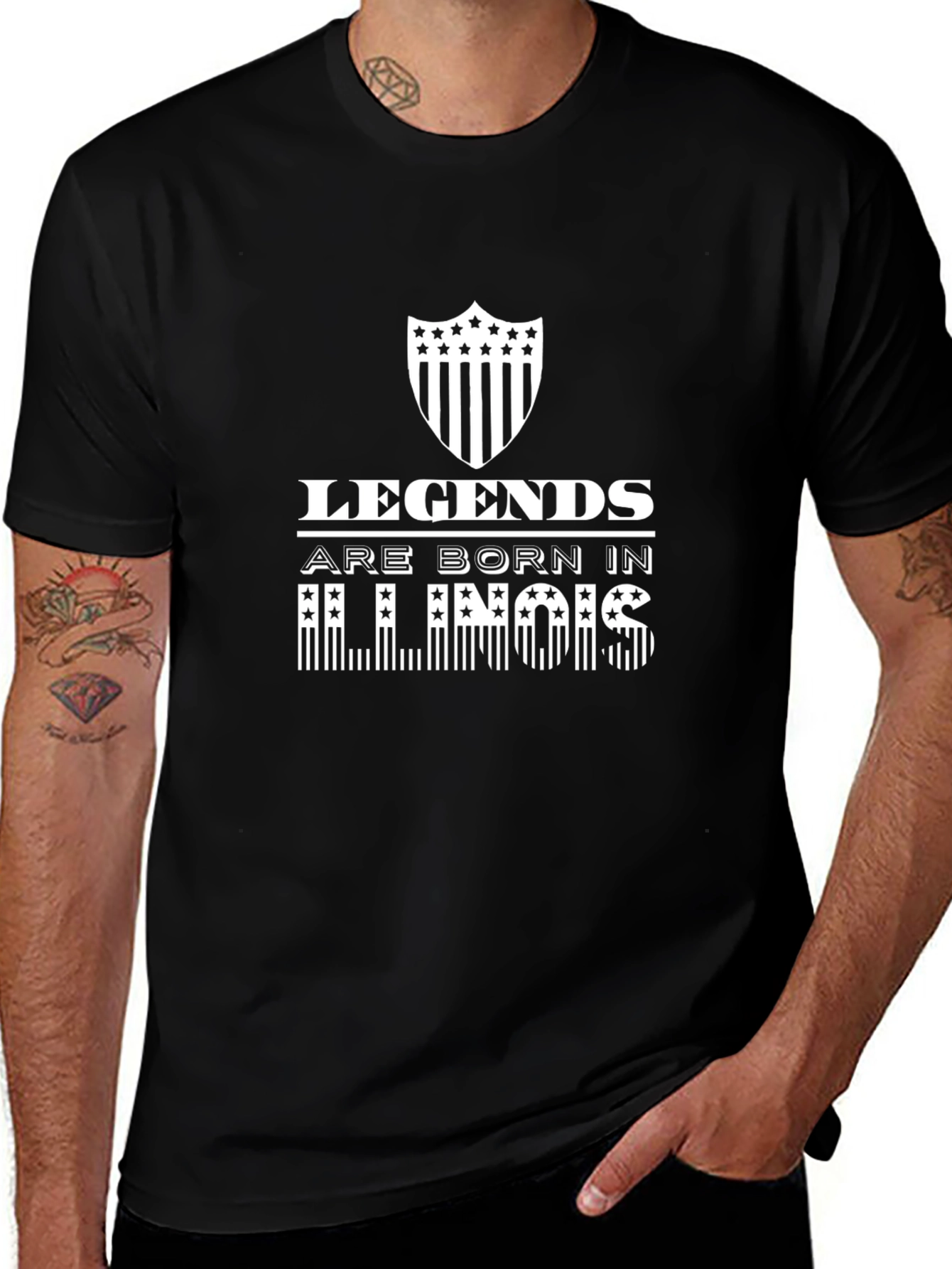 Legends are Born in Illinois Graphic T-Shirt