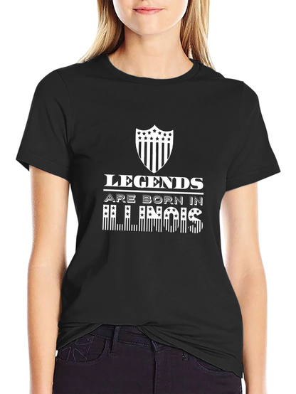 Legends are Born in Illinois Graphic T-Shirt