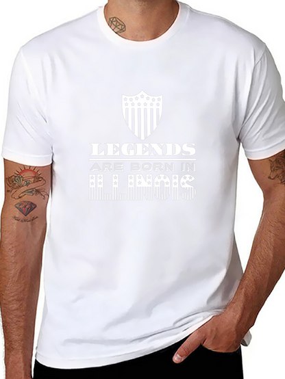Legends are Born in Illinois Graphic T-Shirt
