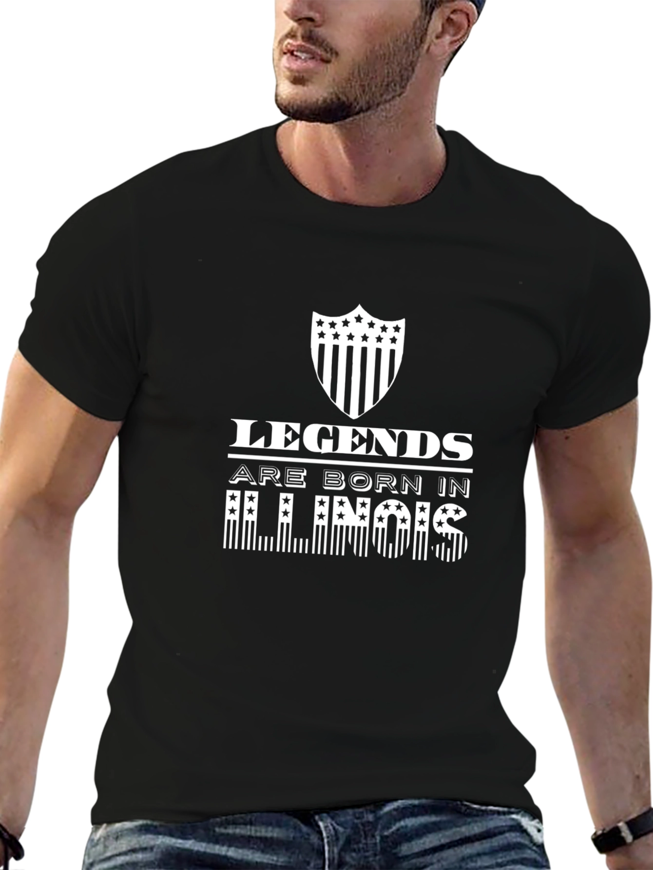 Legends are Born in Illinois Graphic T-Shirt