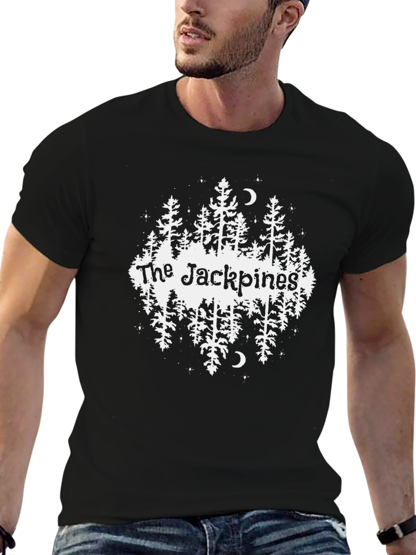 The Jackpines Graphic Tee - Black Cotton T-Shirt