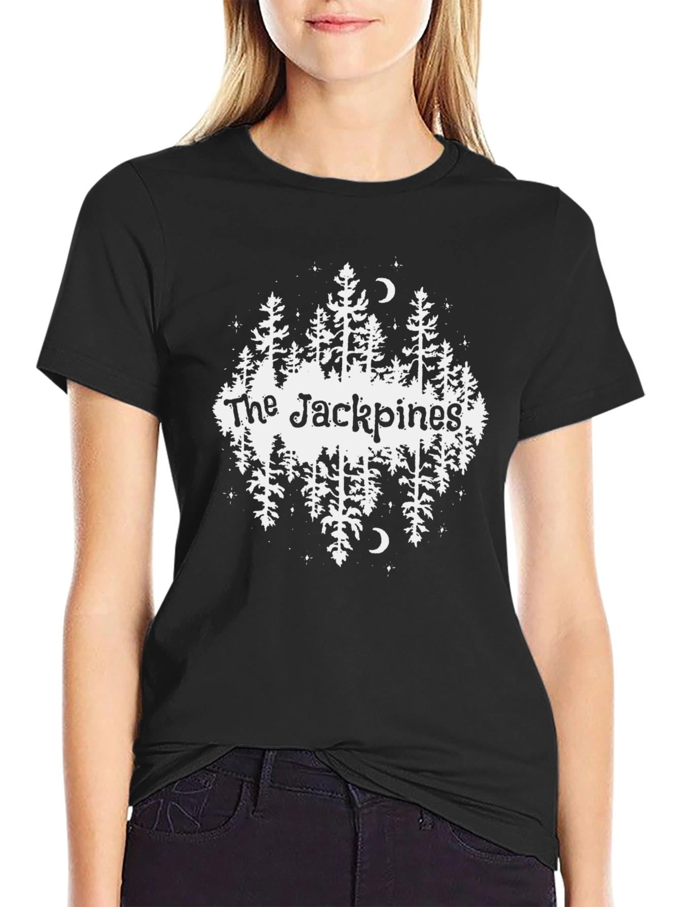 The Jackpines Graphic Tee - Black Cotton T-Shirt