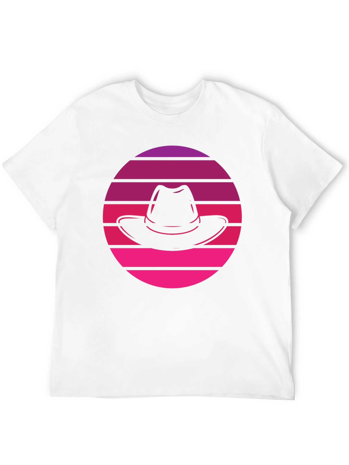 Retro Sunset Fedora T-Shirt