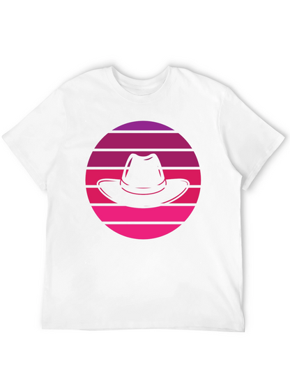 Retro Sunset Fedora T-Shirt