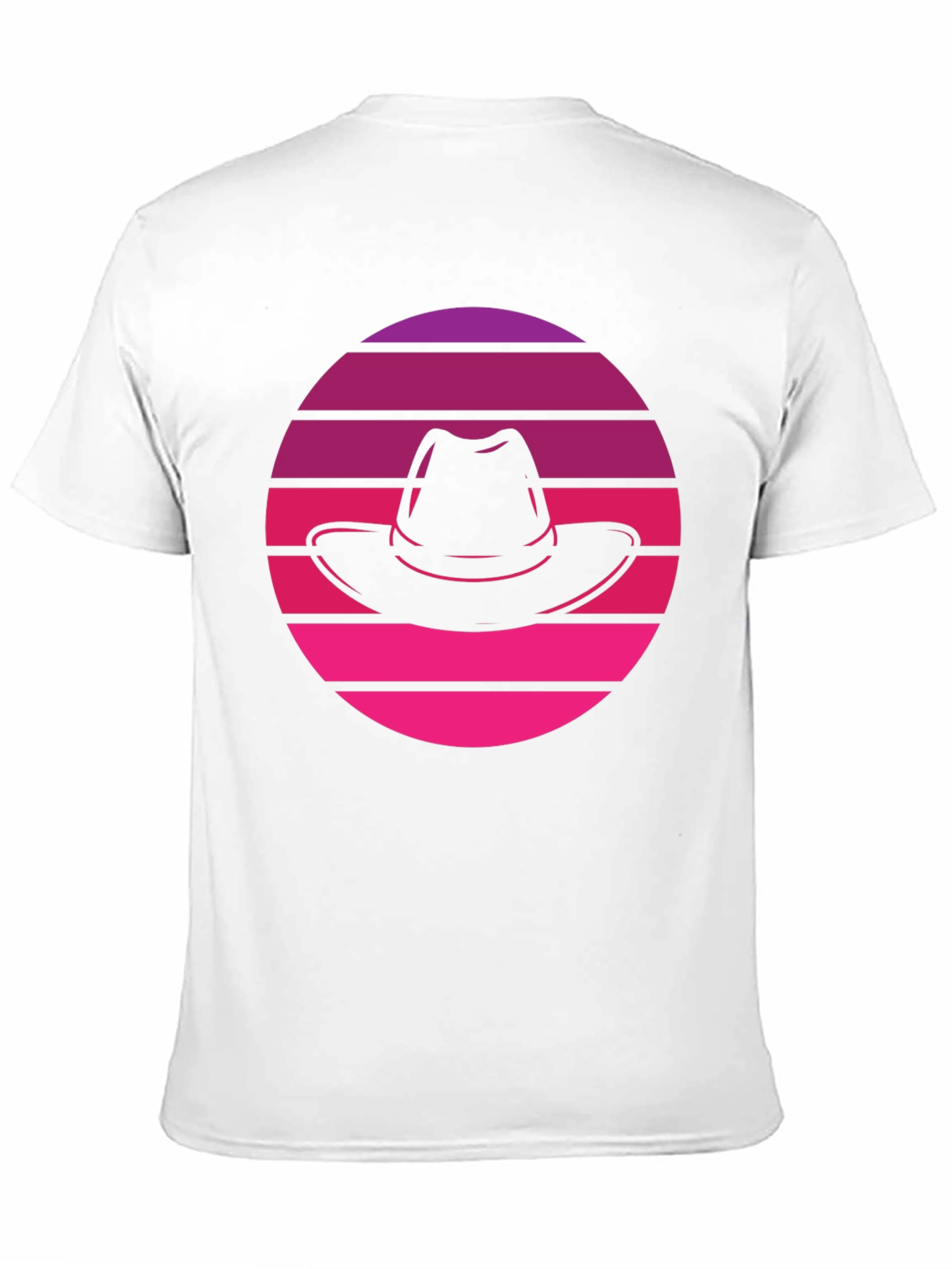 Retro Sunset Fedora T-Shirt