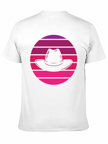 Retro Sunset Fedora T-Shirt