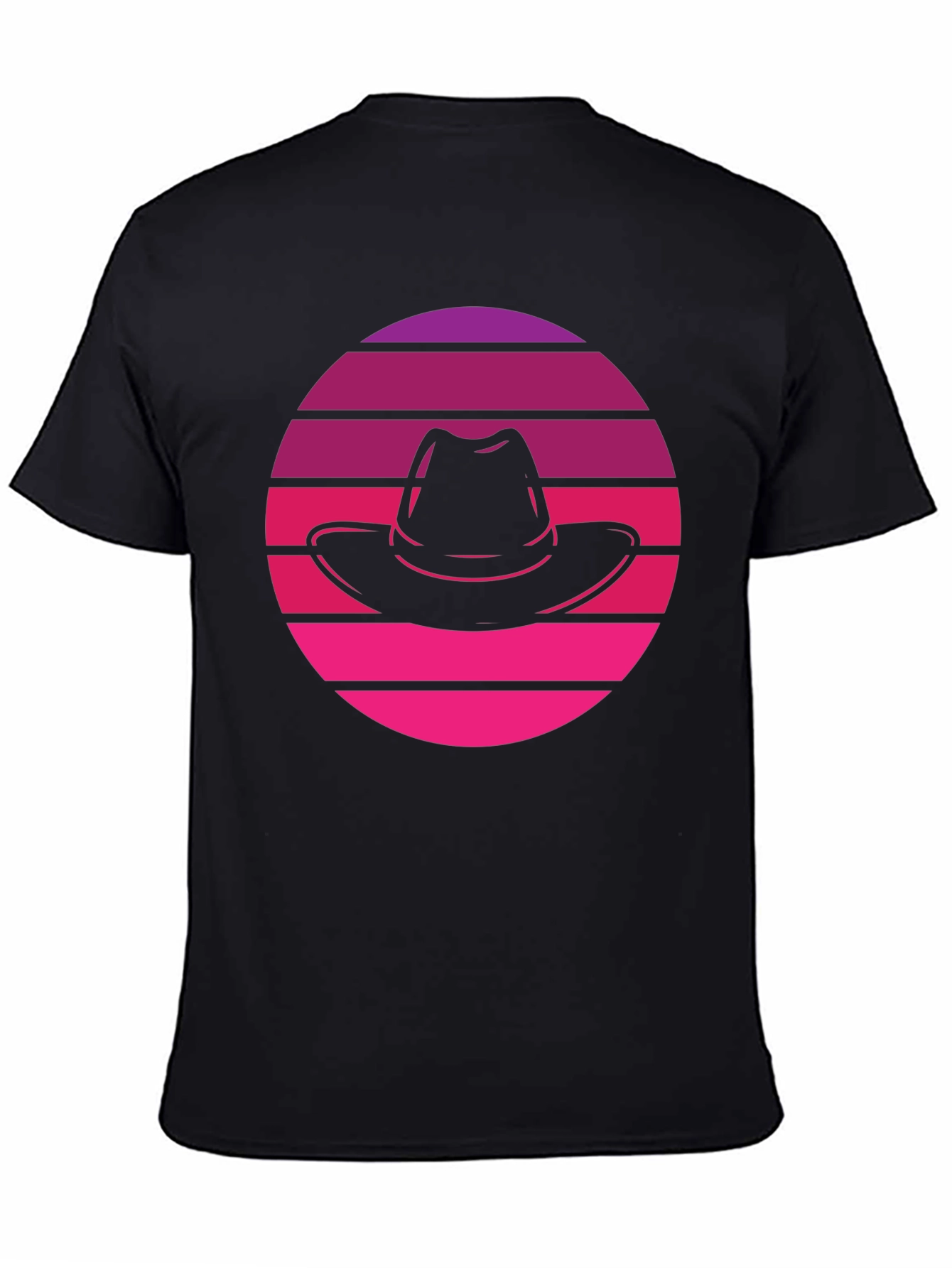 Retro Sunset Fedora T-Shirt