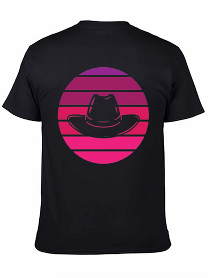 Retro Sunset Fedora T-Shirt