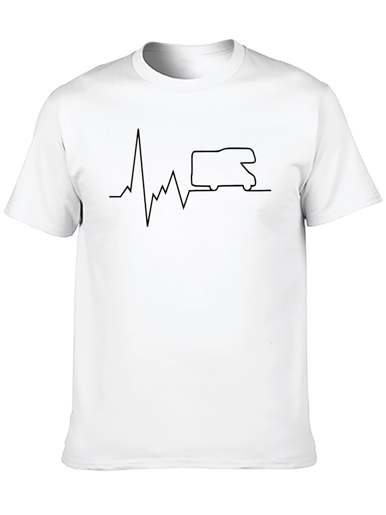 RV Heartbeat T-Shirt - Black Camping Tee