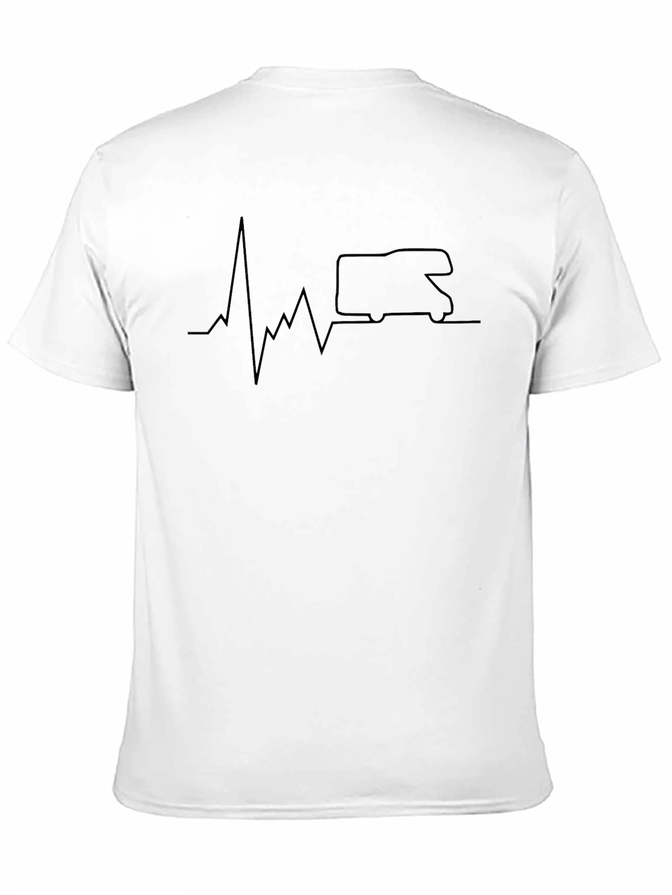 RV Heartbeat T-Shirt - Black Camping Tee